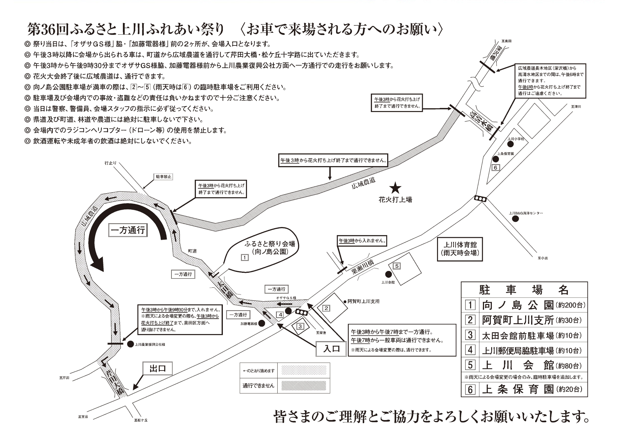 駐車場の案内